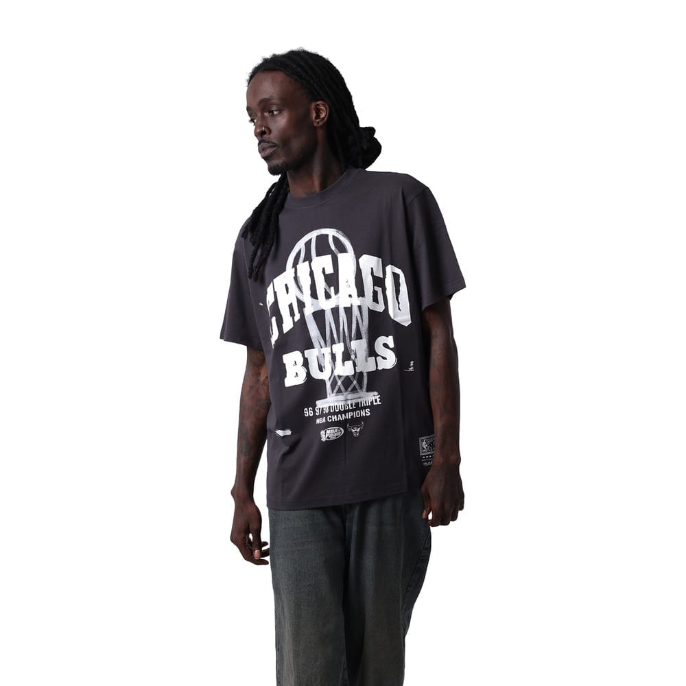Mitchell & Ness Exclusive Tee Chicago Bulls - Washed Black