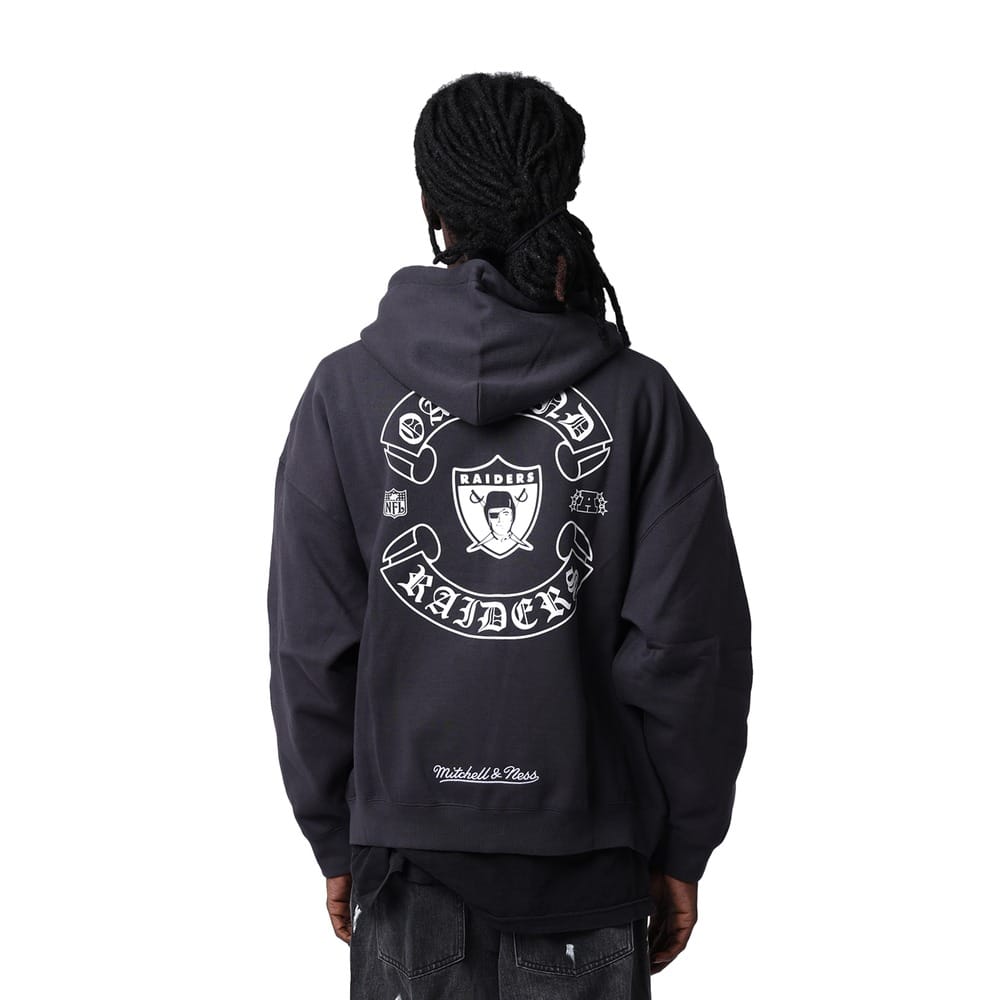 Mitchell & Ness Hard Yards Hoodie Oakland Raiders - Washed Black