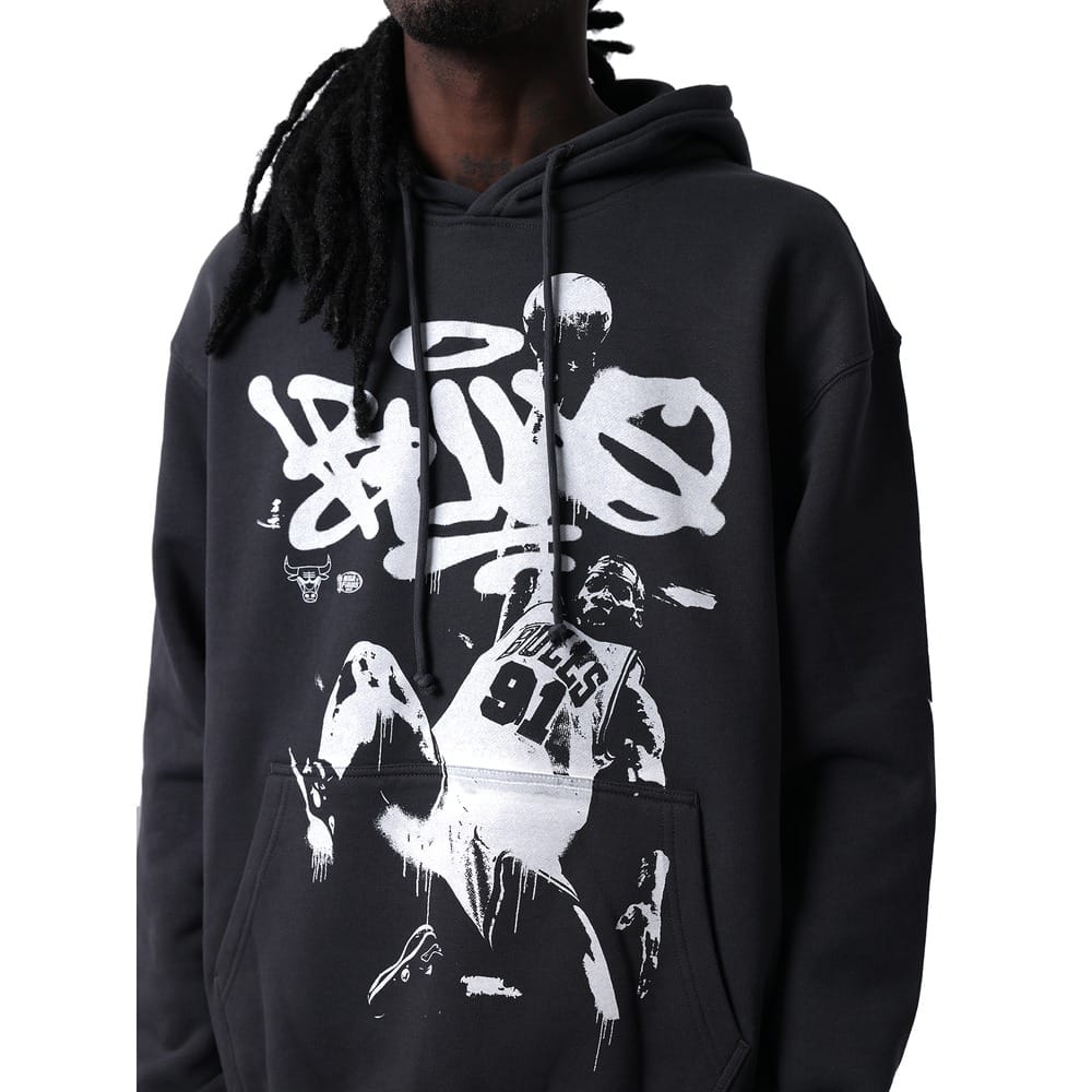 Mitchell & Ness On Tour Hoodie Chicago Bulls - Washed Black