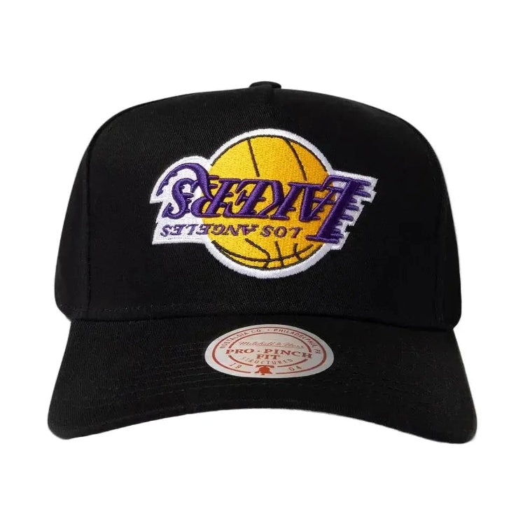 Mitchell & Ness Upside Down Logo Pro Pinch Snapback Los Angeles Lakers - Black