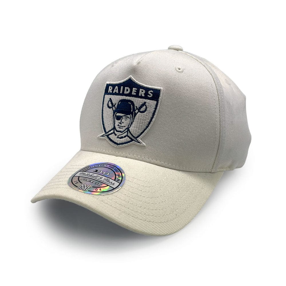 Mitchell & Ness X Flexfit 110 Snapback Oakland Raiders - White / Cream / Teal