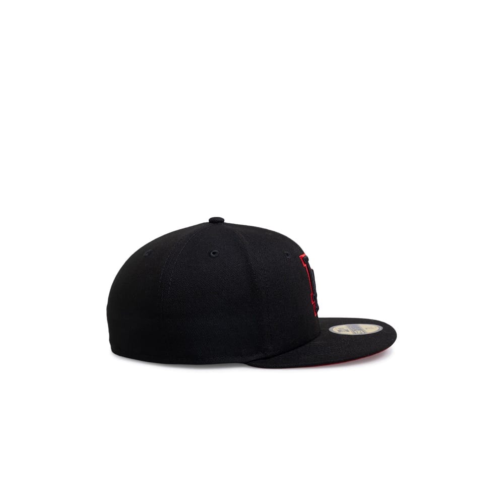 New Era 59FIFTY Black Pop Fitted Cap Los Angeles Dodgers - Black / Red
