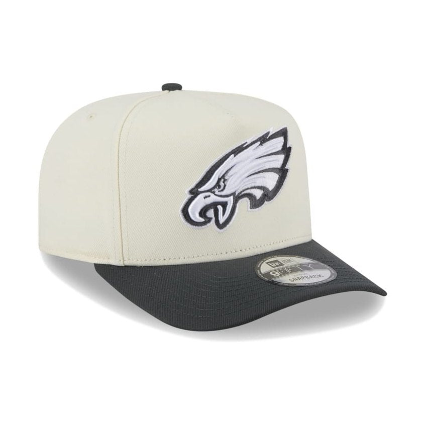 New Era 9FIFTY 3 Times A-Frame Pre-Curved Snapback Philadelphia Eagles - Chrome / Steel
