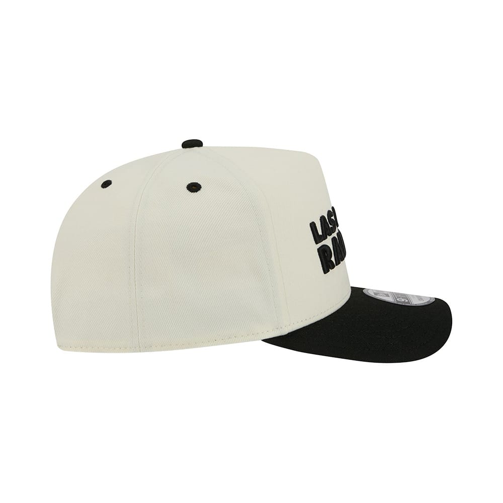 New Era 9FIFTY A-Frame 2 Tone Team Script Las Vegas Raiders - Cream / Black