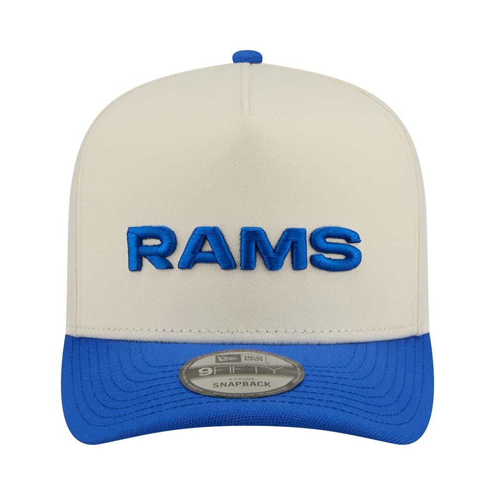 New Era 9FIFTY A-Frame 2 Tone Team Script Los Angeles Rams - Cream / Black