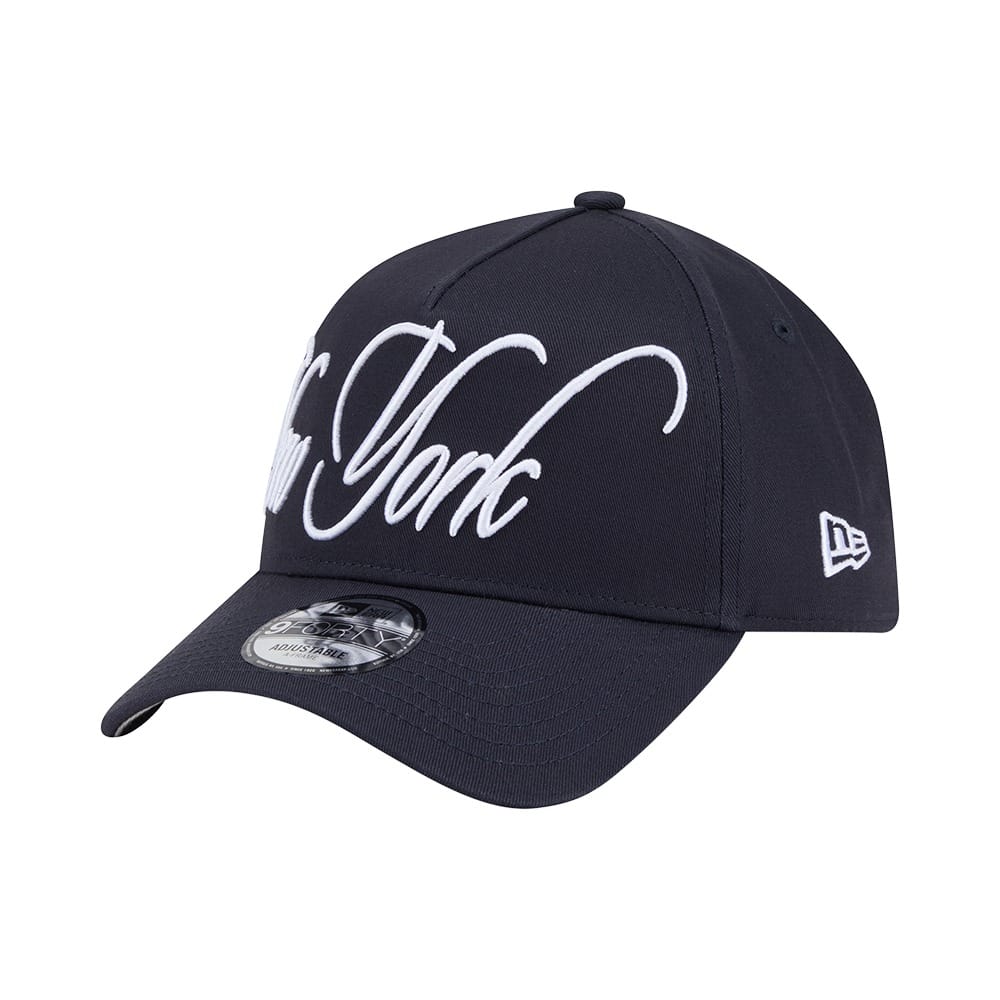 New Era 9FORTY A-Frame Calligraphic New York Yankees - Navy