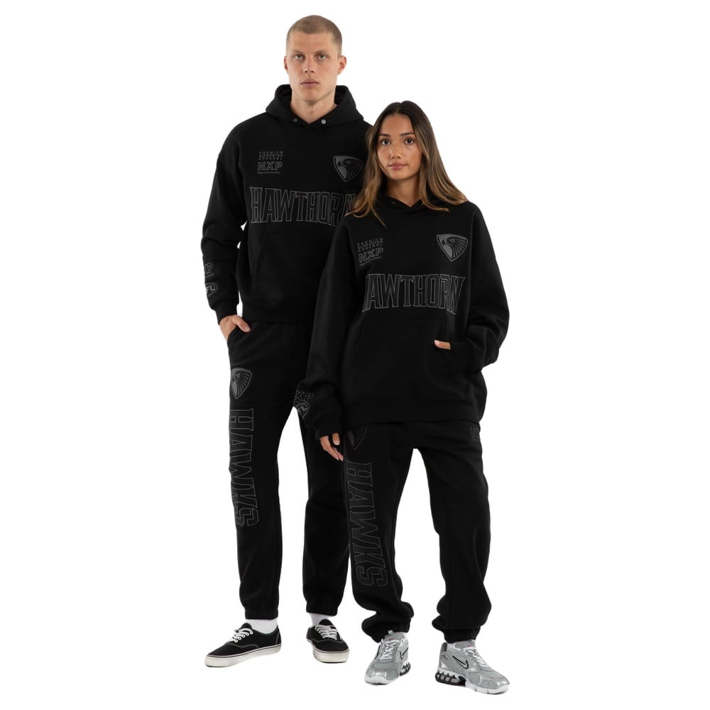 NXP X AFL Hawthorn Perform Trackpant - Jet Black
