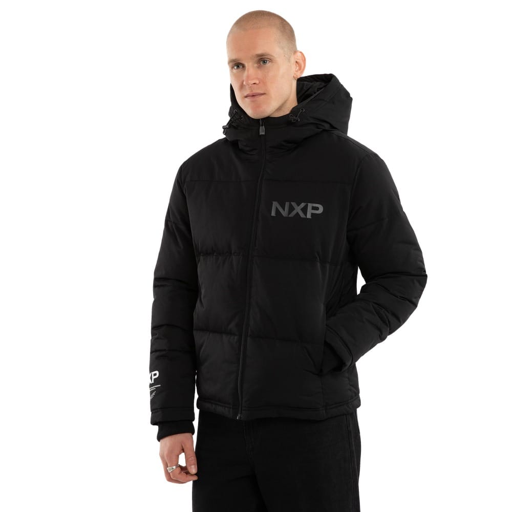 NXP Onus Hooded Puffer Jacket - Jet Black