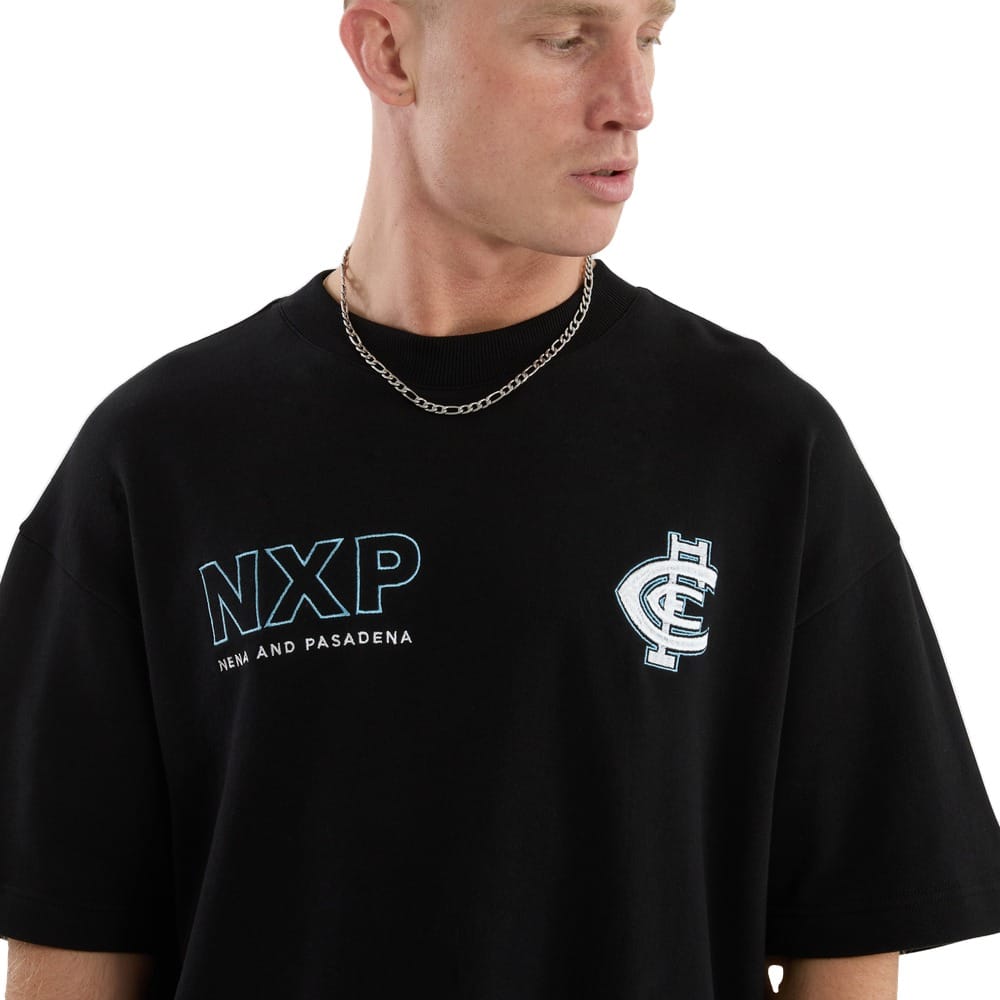 NXP X AFL Carlton Legacy Loopback Tee - Jet Black