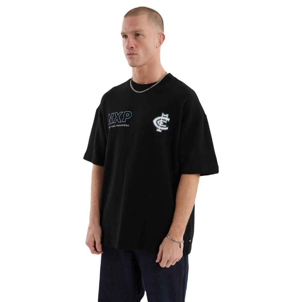 NXP X AFL Carlton Legacy Loopback Tee - Jet Black