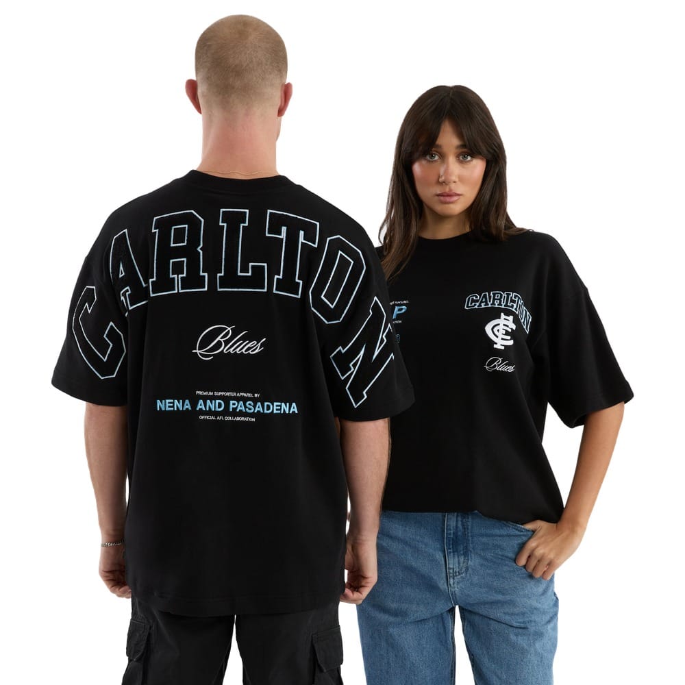 NXP X AFL Carlton Stadium Loopback Tee -  Black