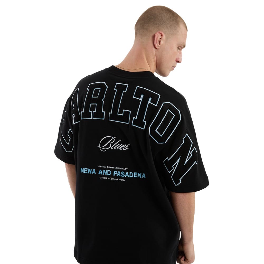 NXP X AFL Carlton Stadium Loopback Tee -  Black