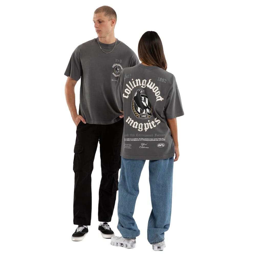 NXP X AFL Collingwood Off-Season Tee - Pigment Charcoal