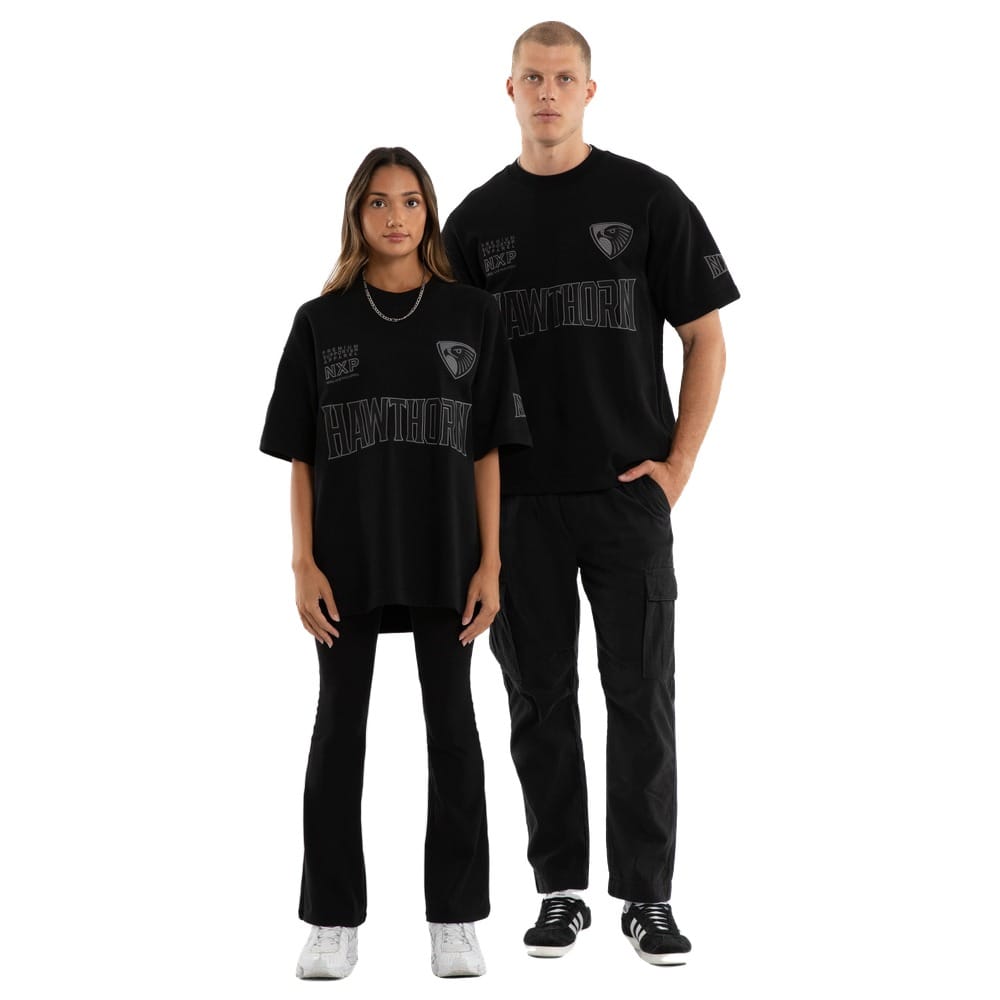 NXP X AFL Hawthorn Perform Loopback Tee - Jet Black