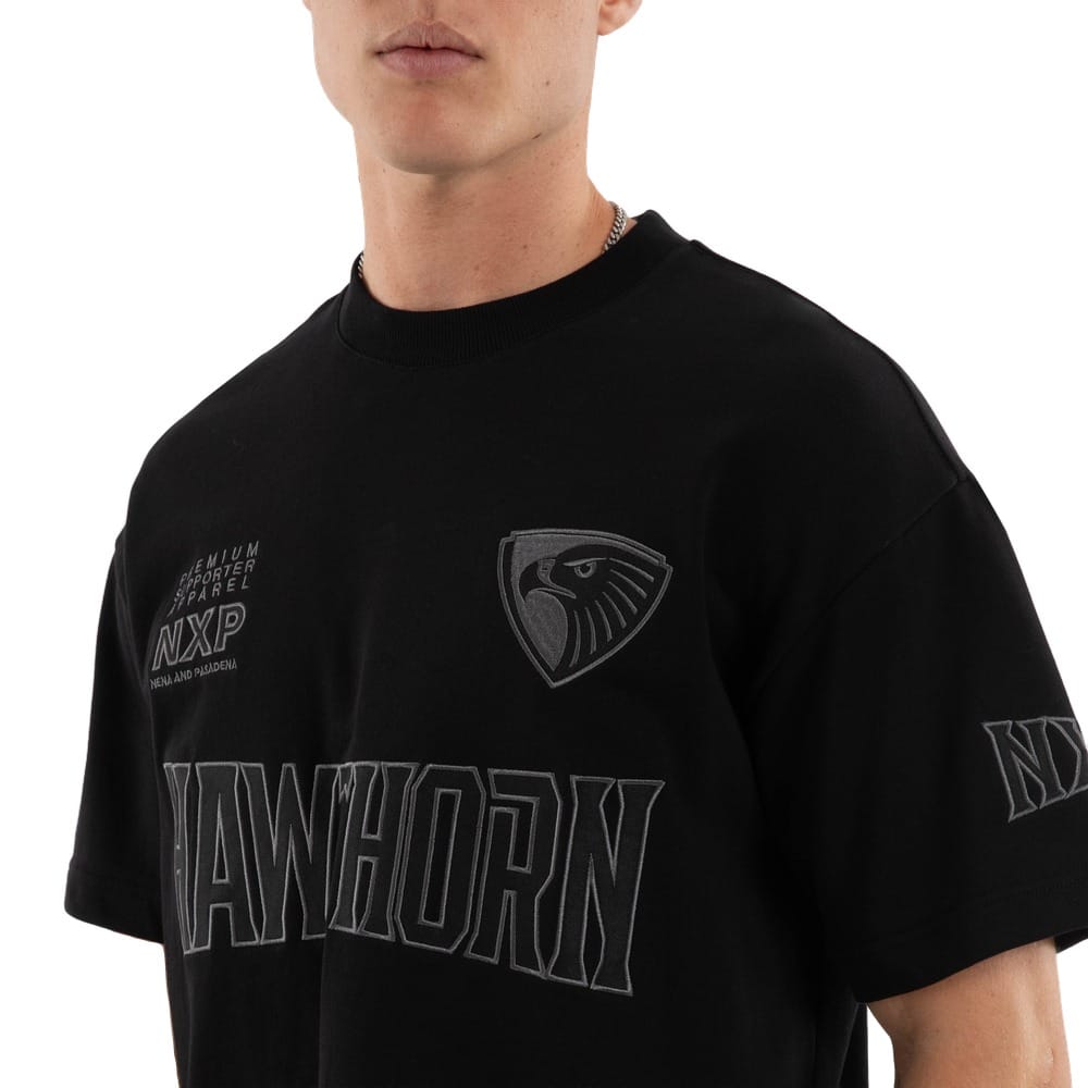 NXP X AFL Hawthorn Perform Loopback Tee - Jet Black