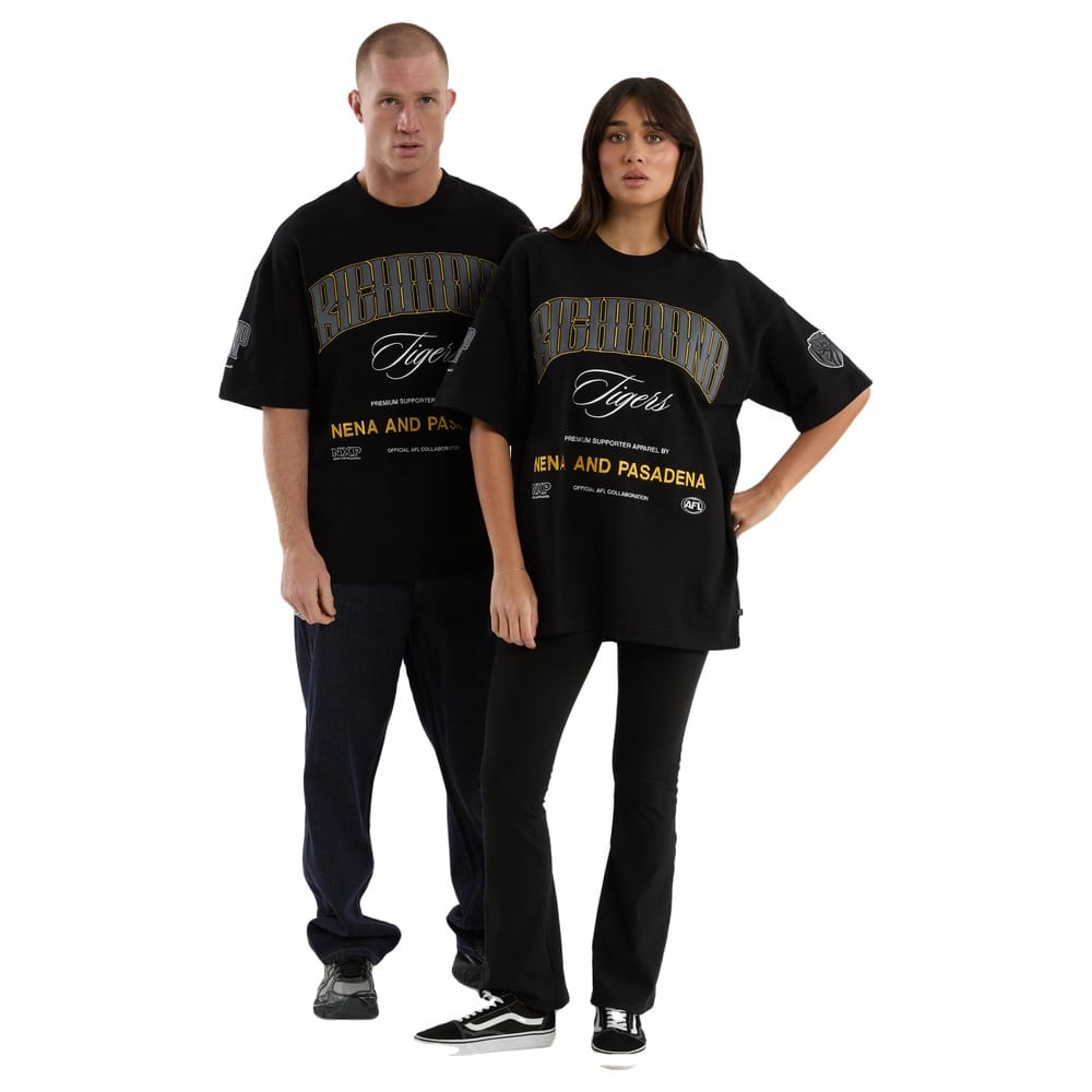 NXP X AFL Richmond Game-On Loopbk Tee - Jet Black
