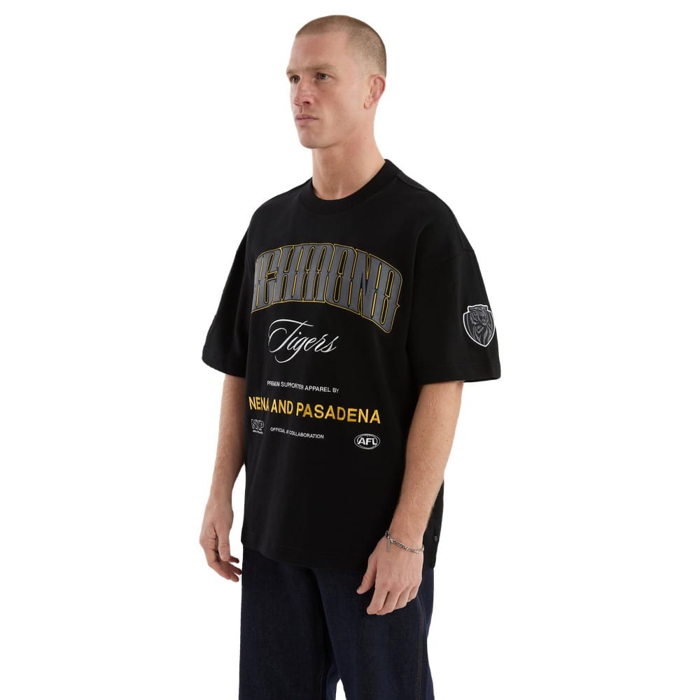 NXP X AFL Richmond Game-On Loopbk Tee - Jet Black