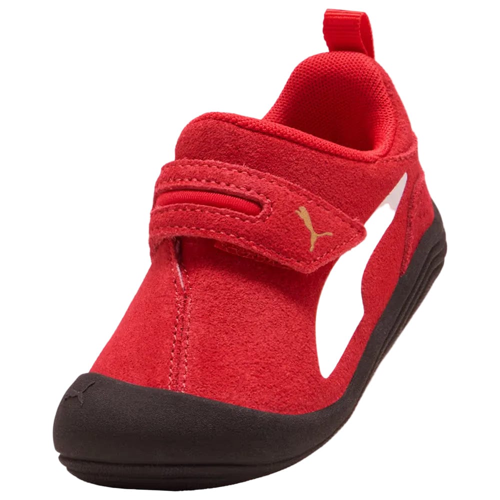 PUMA Infants Kitten Premium V Slip On - All Time Red / White / Gold