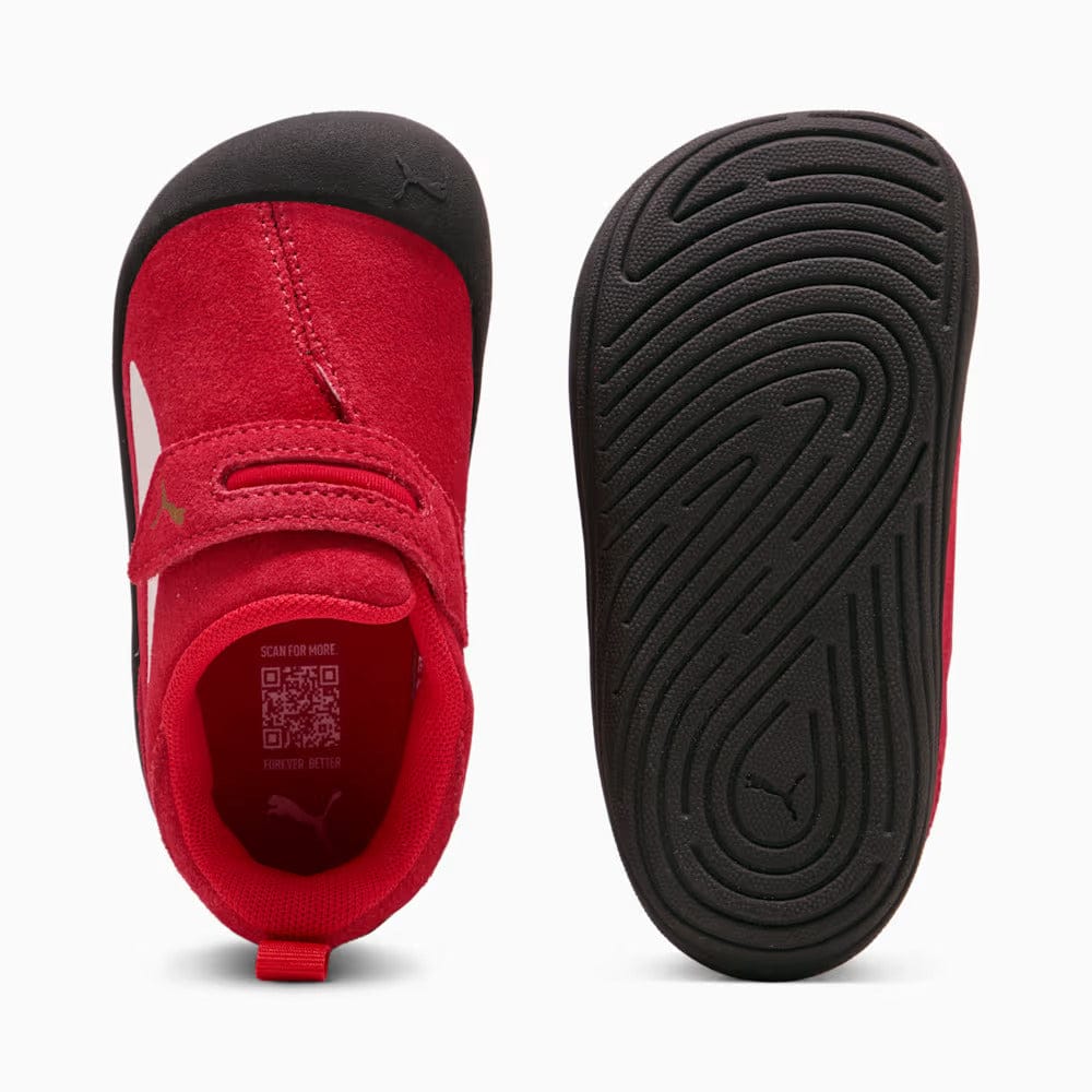 PUMA Infants Kitten Premium V Slip On - All Time Red / White / Gold