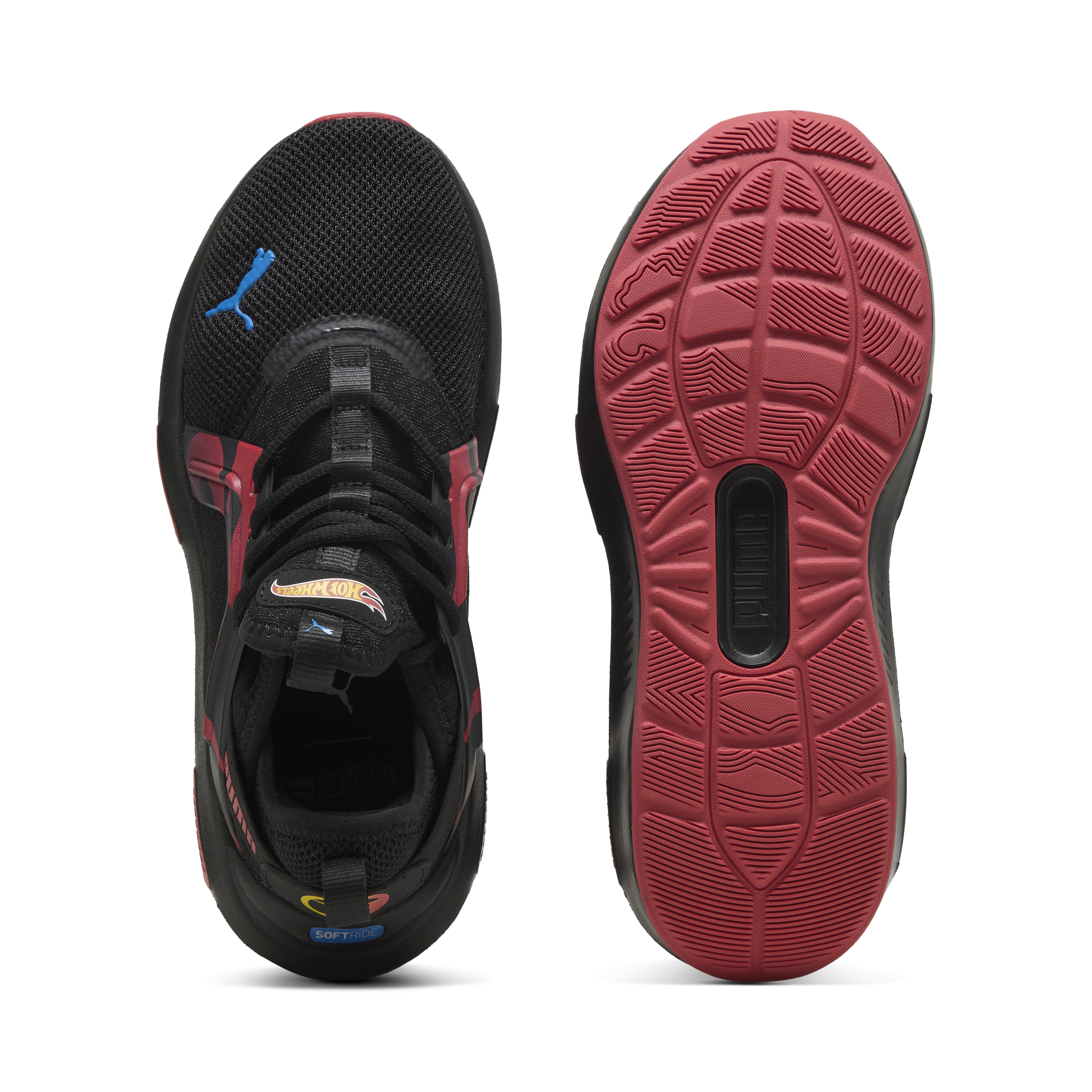 Puma Kids Softride Enzo 5 Hot Wheels - Black / Red