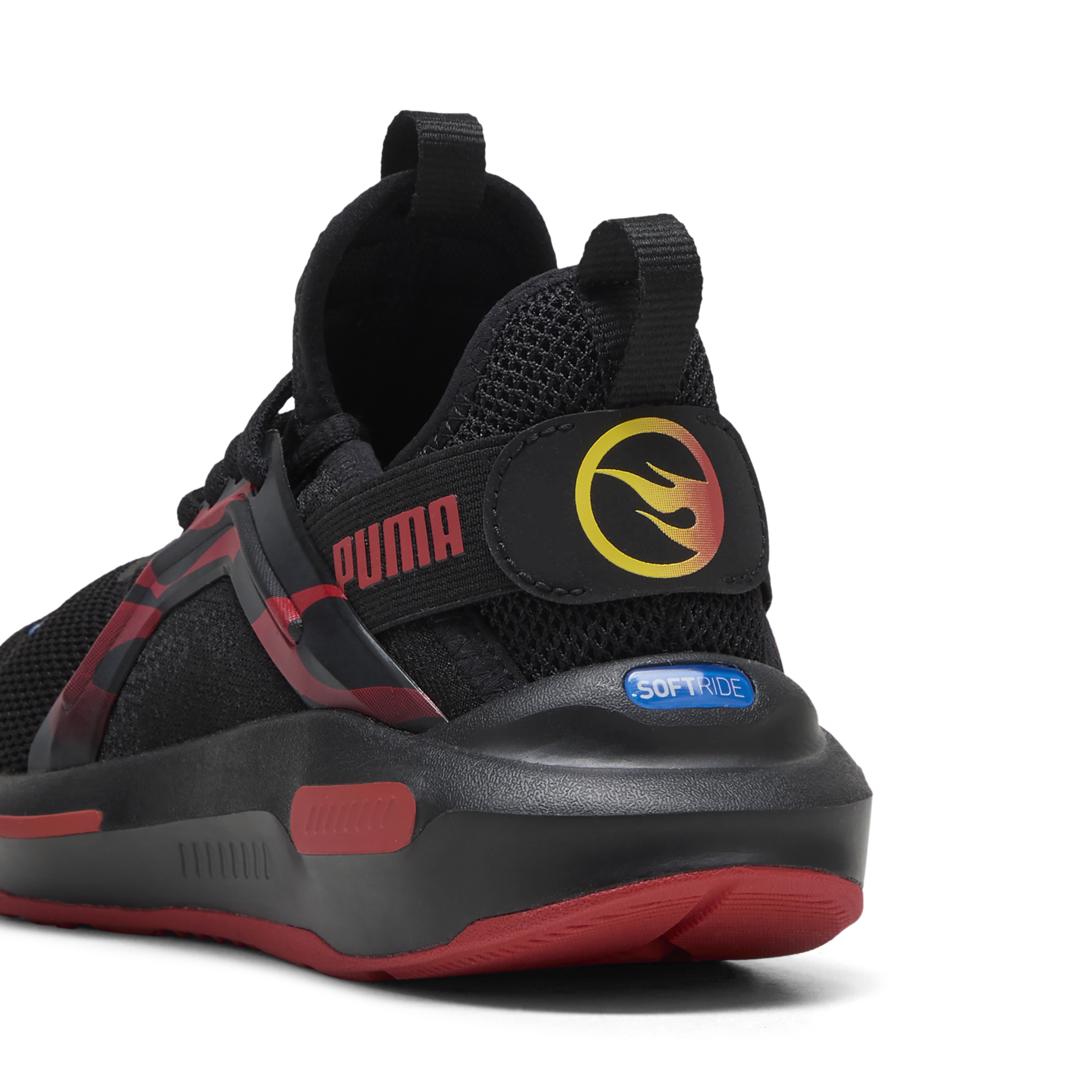 Puma Kids Softride Enzo 5 Hot Wheels - Black / Red