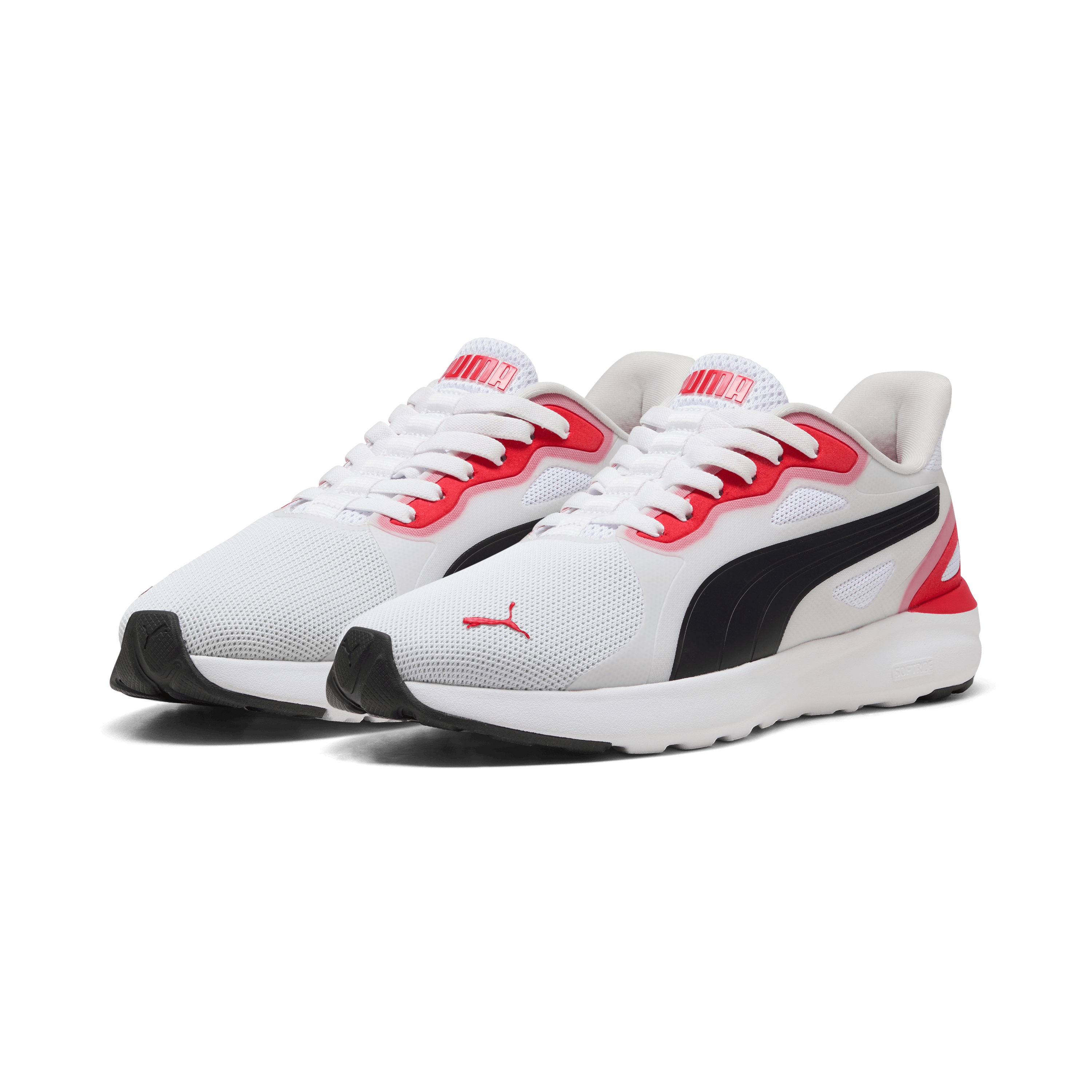 PUMA Softride Cosmic Street Sliptech - White / Black / All Time Red