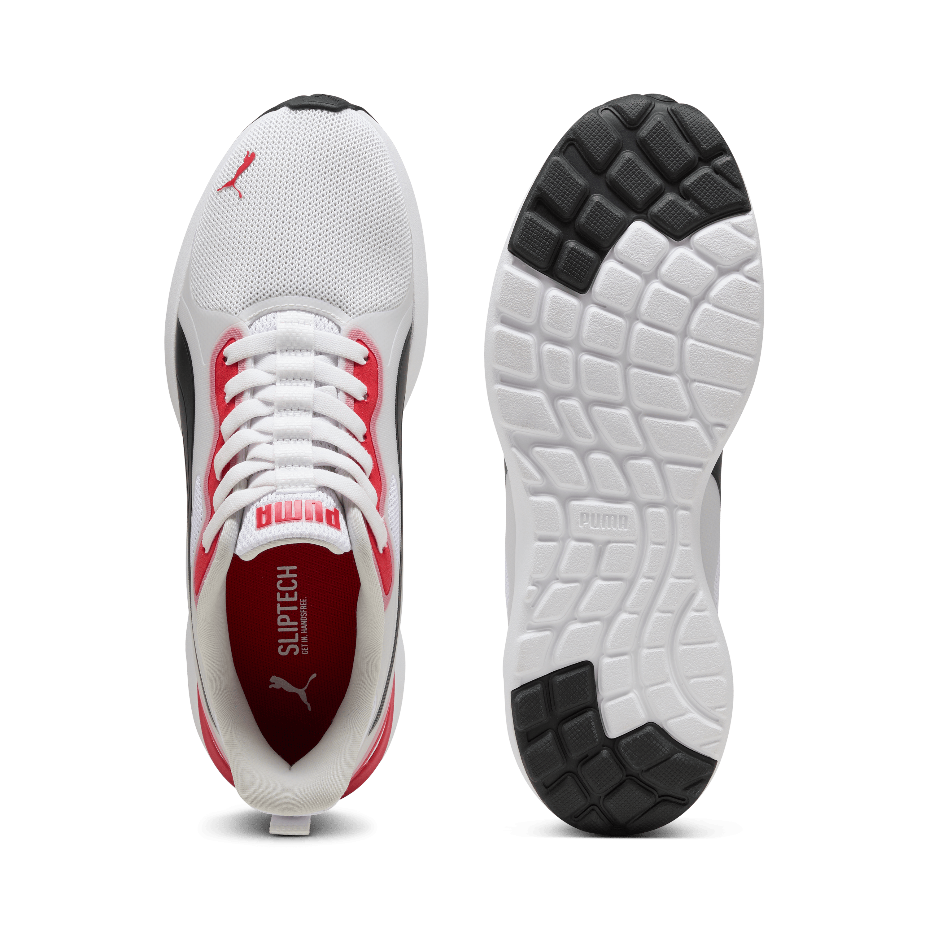 PUMA Softride Cosmic Street Sliptech - White / Black / All Time Red