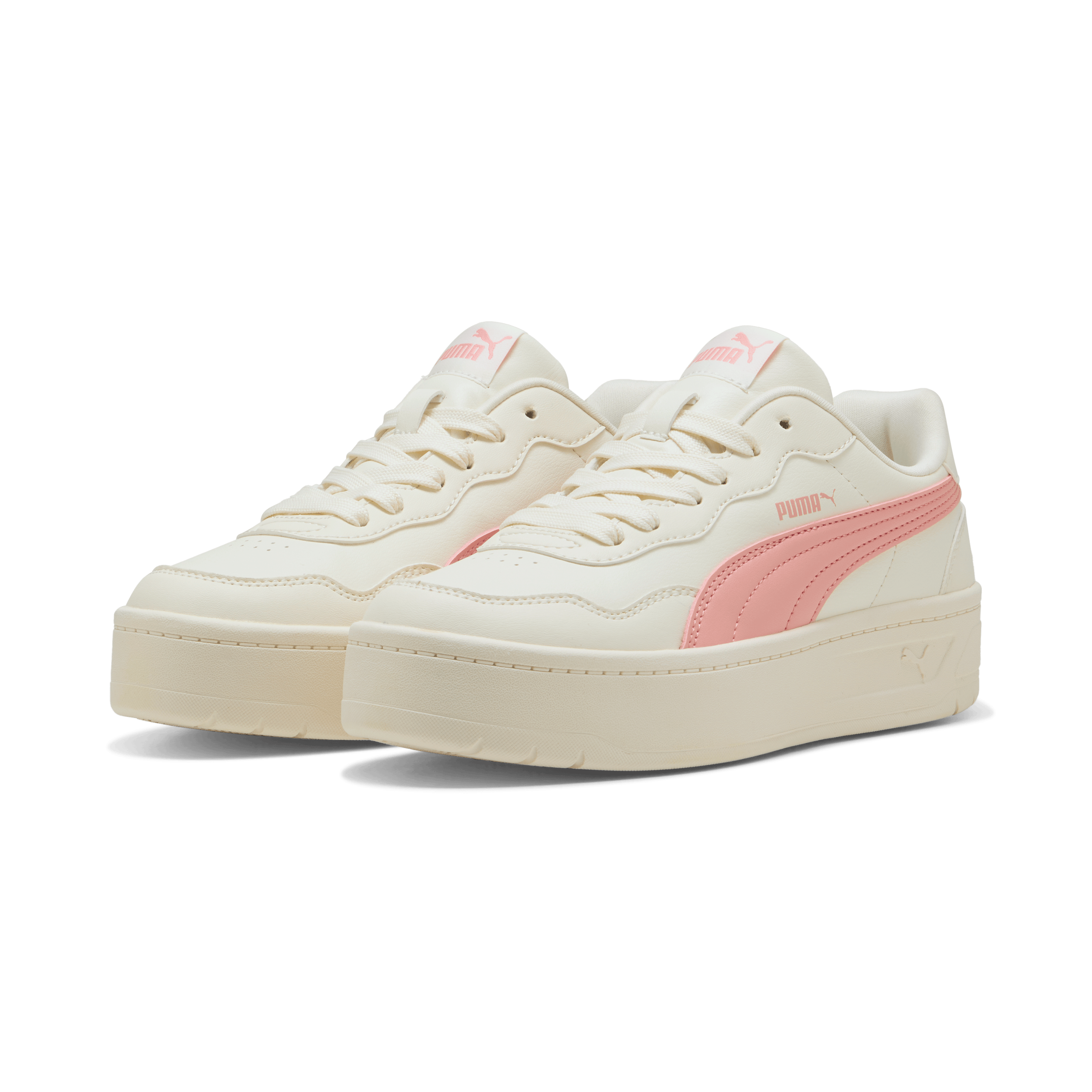 PUMA Womens Court Lally Skye - Frosted Ivory / Pink