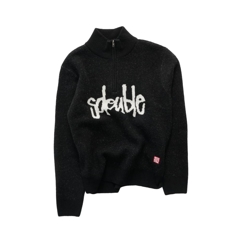 S / DOUBLE Quarter Zip - Black