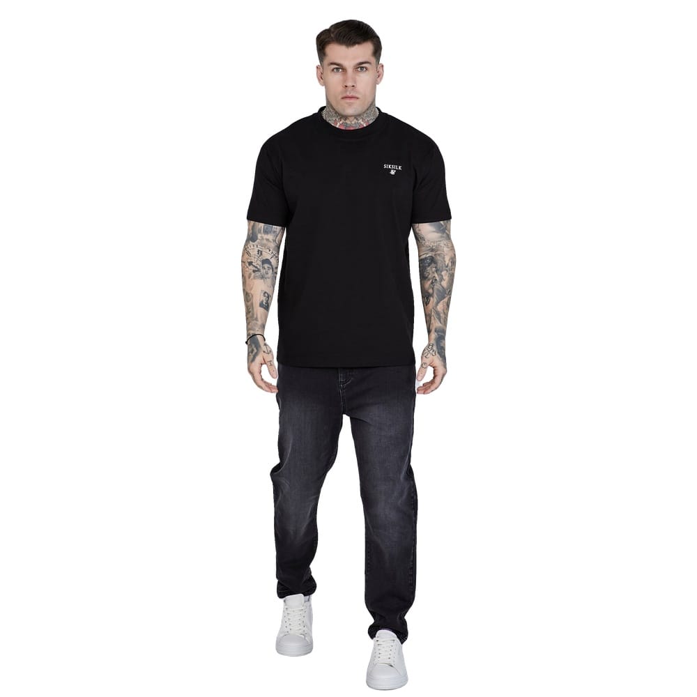 SikSilk Glow Graphic Tee - Black