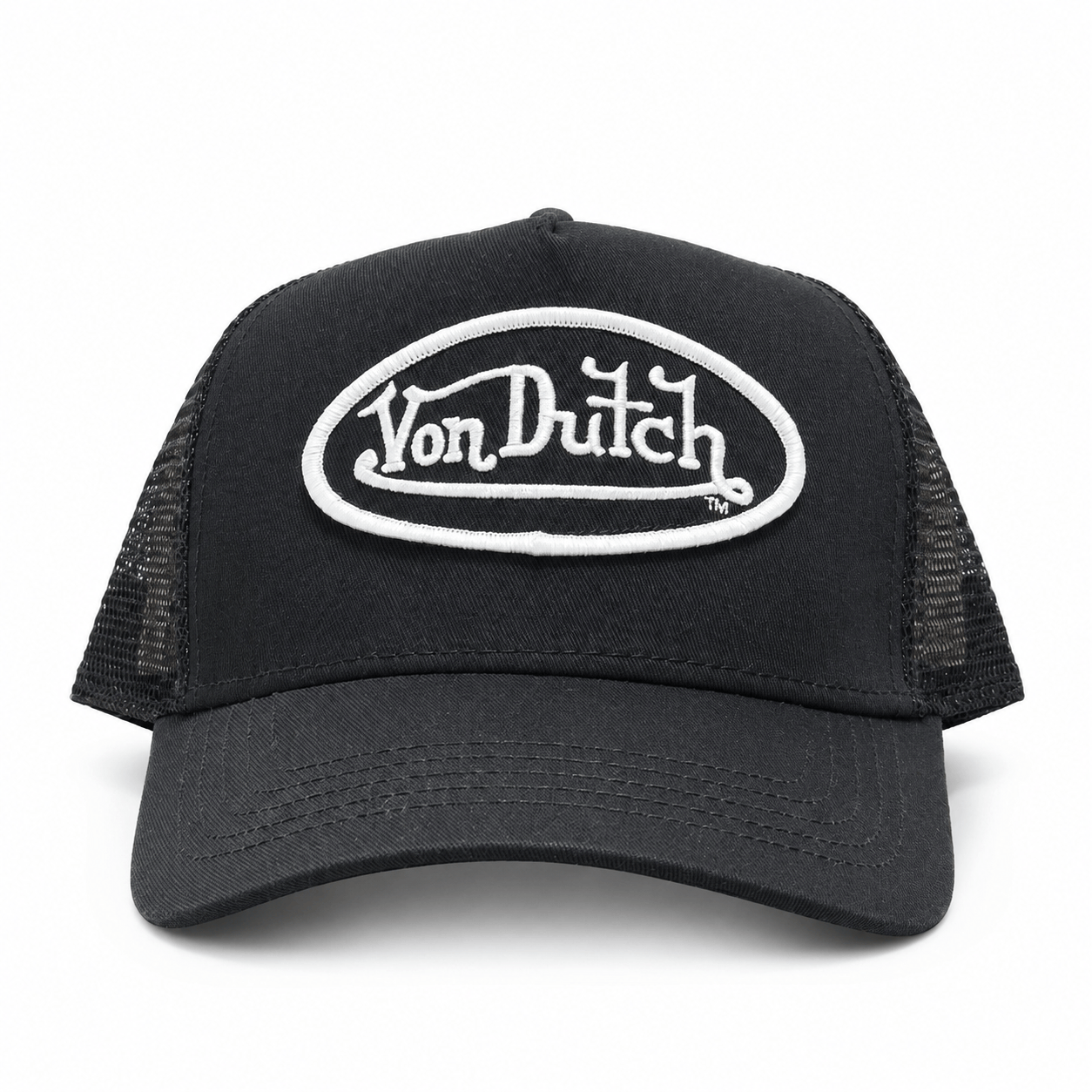 Von Dutch Big Signature Trucker Hat - Black