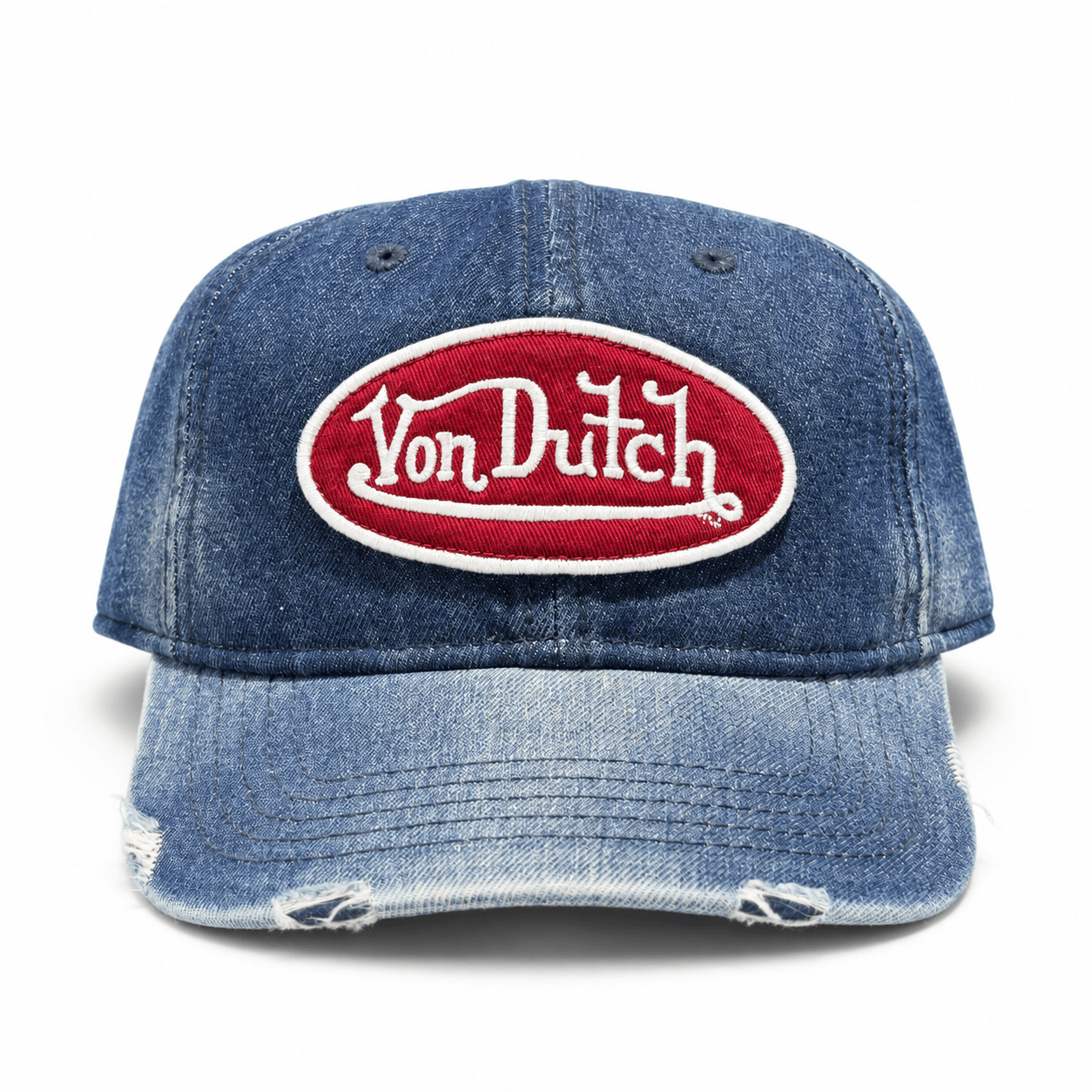 Von Dutch The Rival Dad Cap - Mid Blue Denim