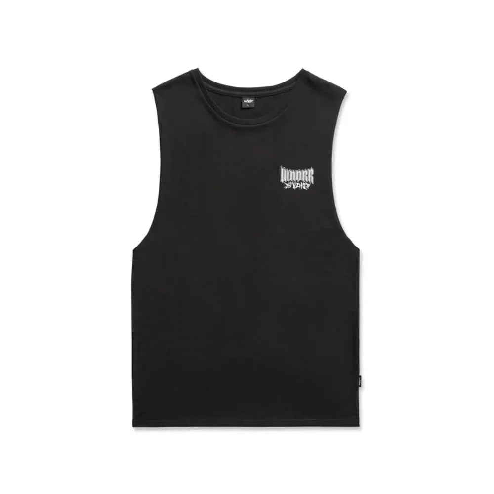 WNDRR Bleach Muscle Top - Black