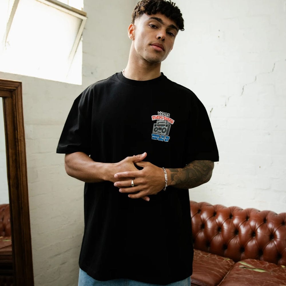 WNDRR Block Party Box Fit Tee - Black