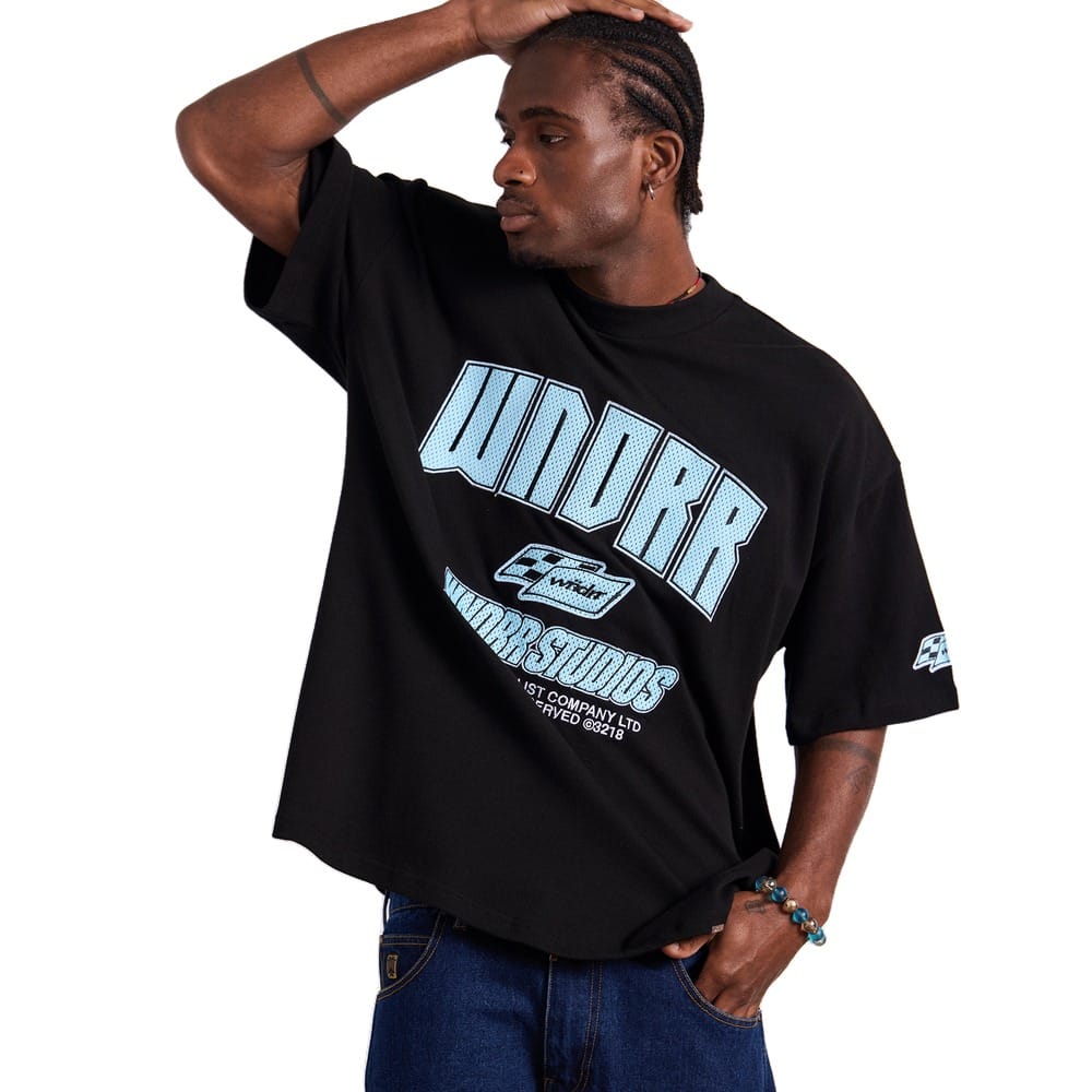 WNDRR Drivetrain Heavy Weight Tee - Black
