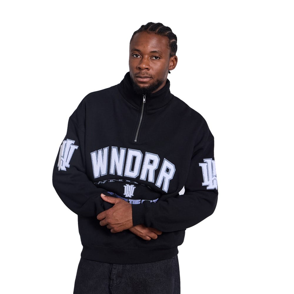 WNDRR Institute 1/4 Zip Sweat - Black