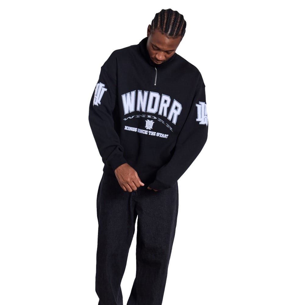 WNDRR Institute 1/4 Zip Sweat - Black