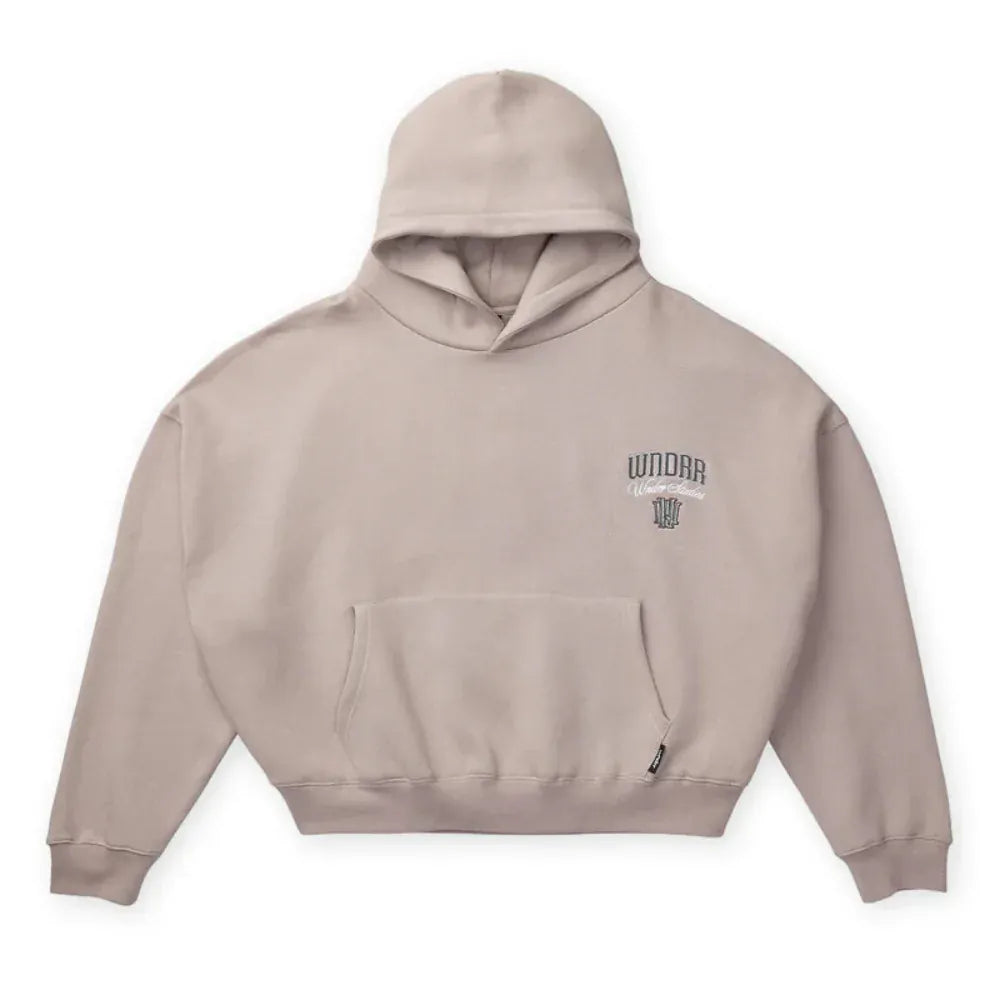 WNDRR Pavilion Cropped Hood Sweat - Moon Grey