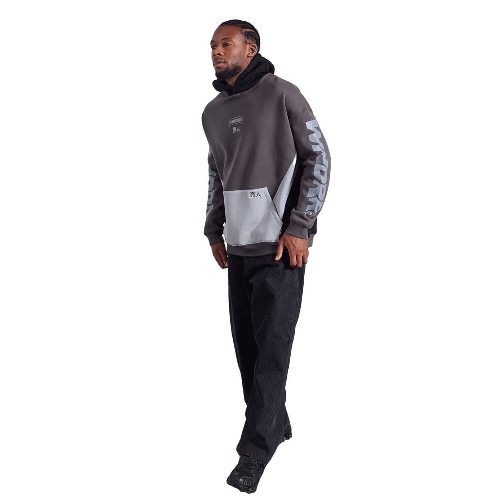 WNDRR Privacy Panel Hood Sweat - Grey / Black