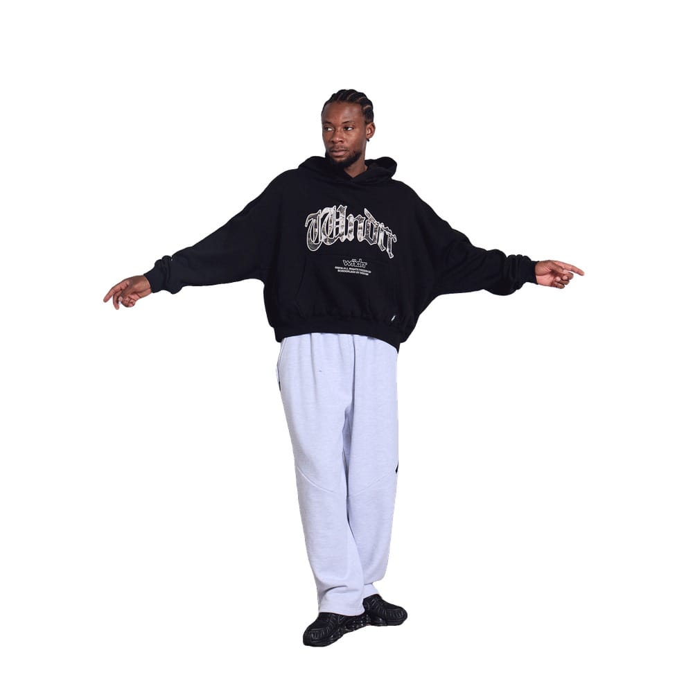 WNDRR Rogue Box Fit Hood Sweat - Black