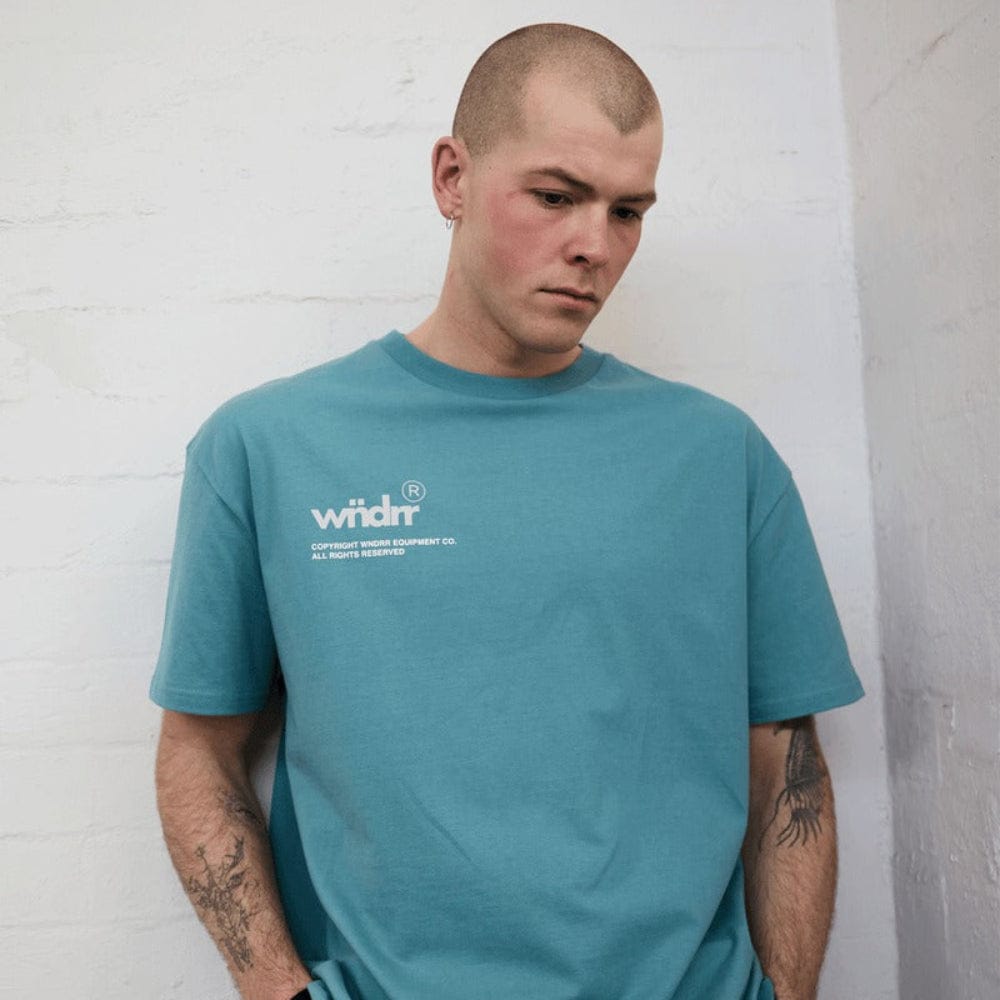 WNDRR Syndicate Box Fit Tee - Dusk Blue