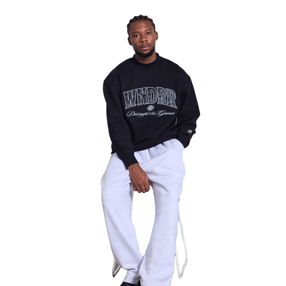 WNDRR Target Crew Sweat - Black