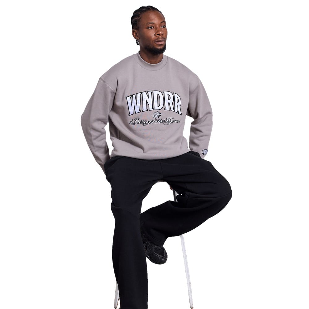 WNDRR Target Crew Sweat - Moon Grey