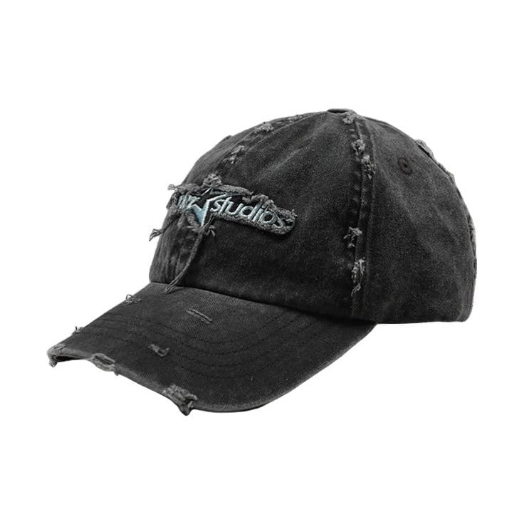 WNDRR Stxr Distressed Cap - Washed Black