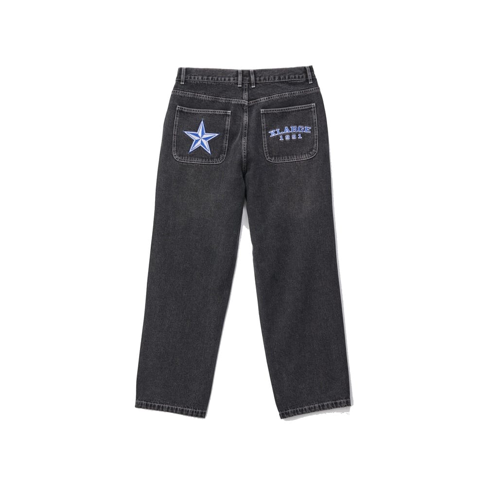XLarge College Star Bull Denim Pant - Worn Black