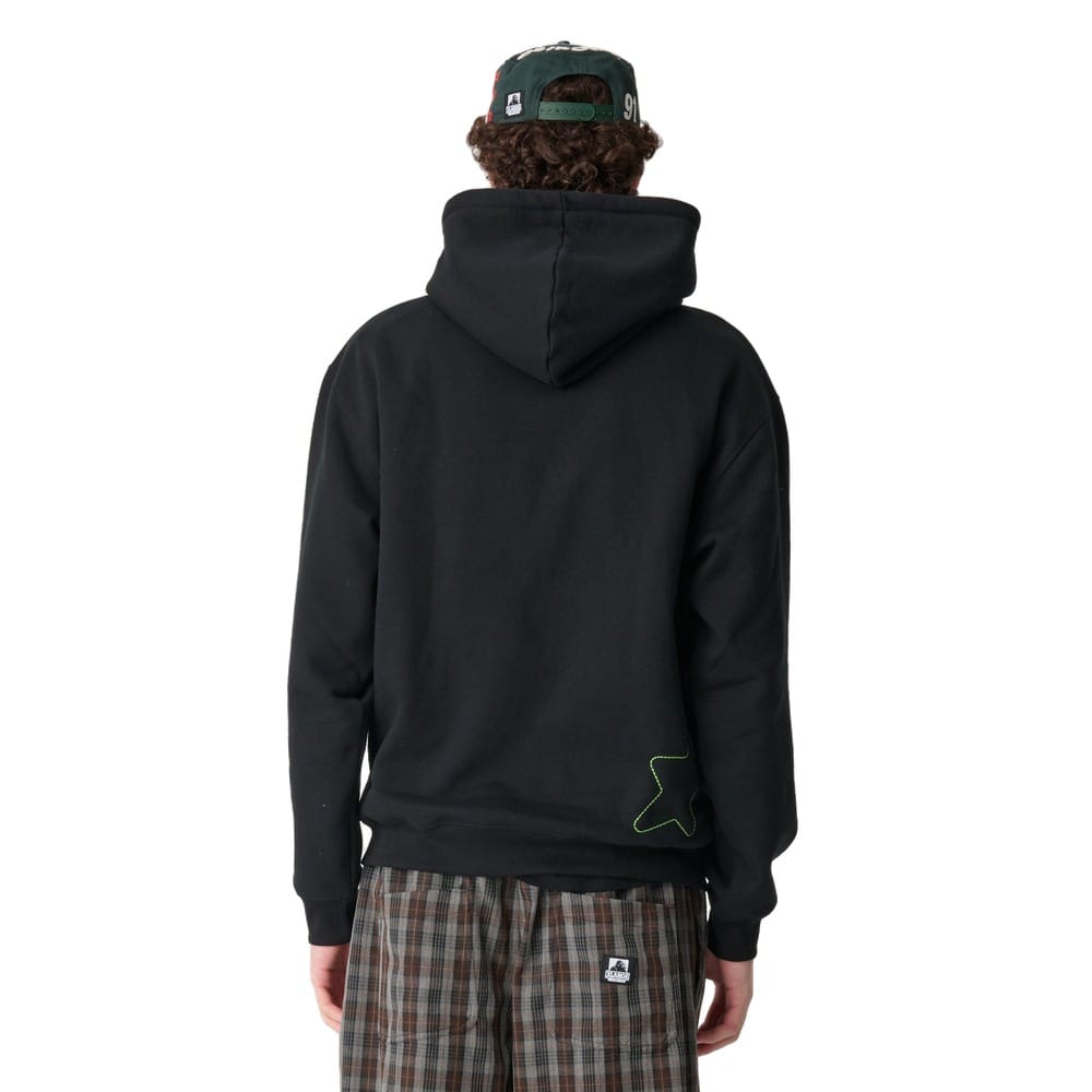 XLarge Italic Star Hoodie - Black