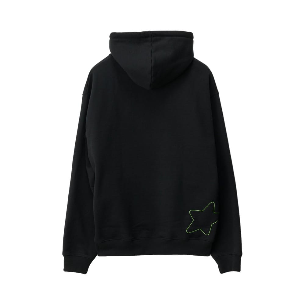 XLarge Italic Star Hoodie - Black