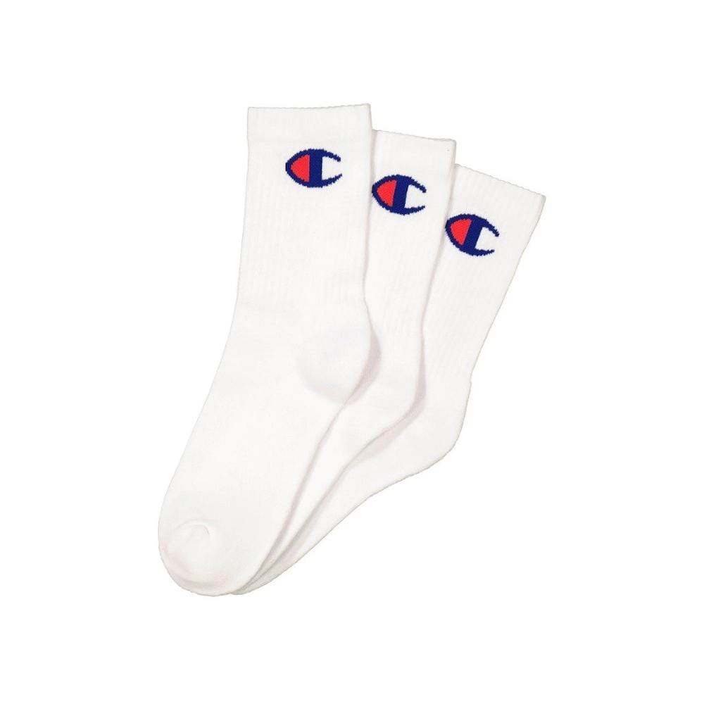 Champion SPS C Logo Quarter Crew Sock 3 Pack - White